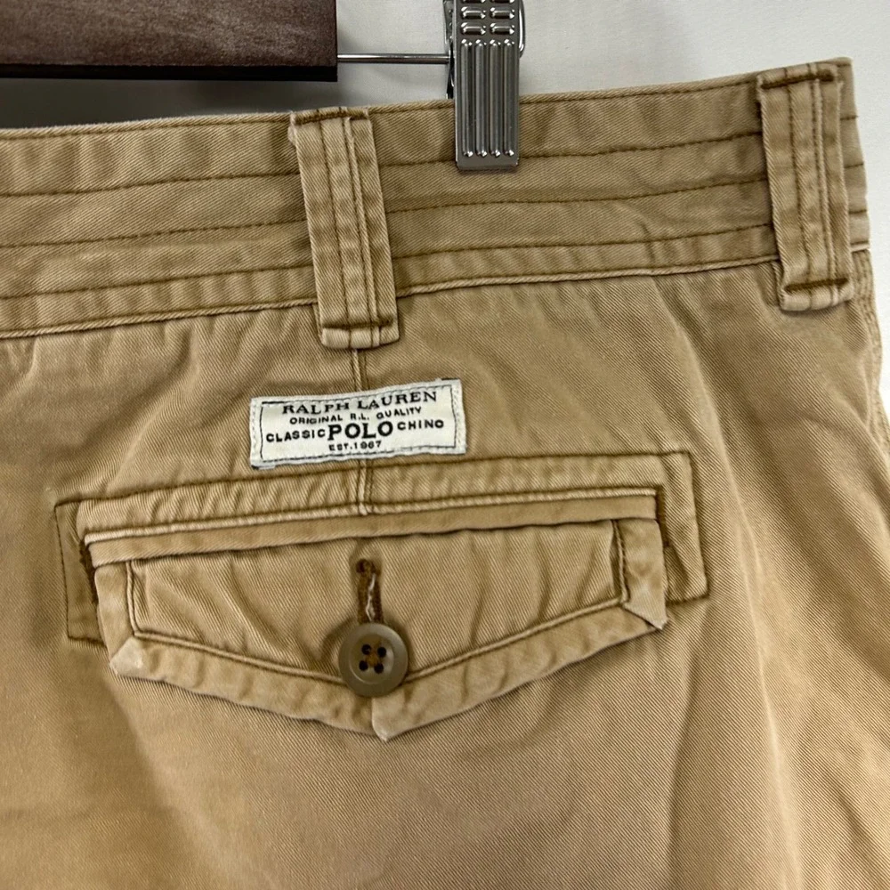 Polo Ralph Lauren Cargo Shorts Mens 40 Tan Classic Polo Chino Multi Pocket